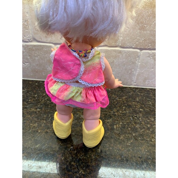 VTG 90s Baby Face Doll Galoob So Delightful DeeDee Blue Eyes Blonde Hair Mold #8 - Picture 6 of 11